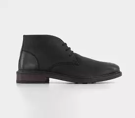 Mens Burlington Chukka Boots - Black Leather