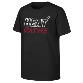 Miami Heat Youth T-Shirt with HEAT Culture design.