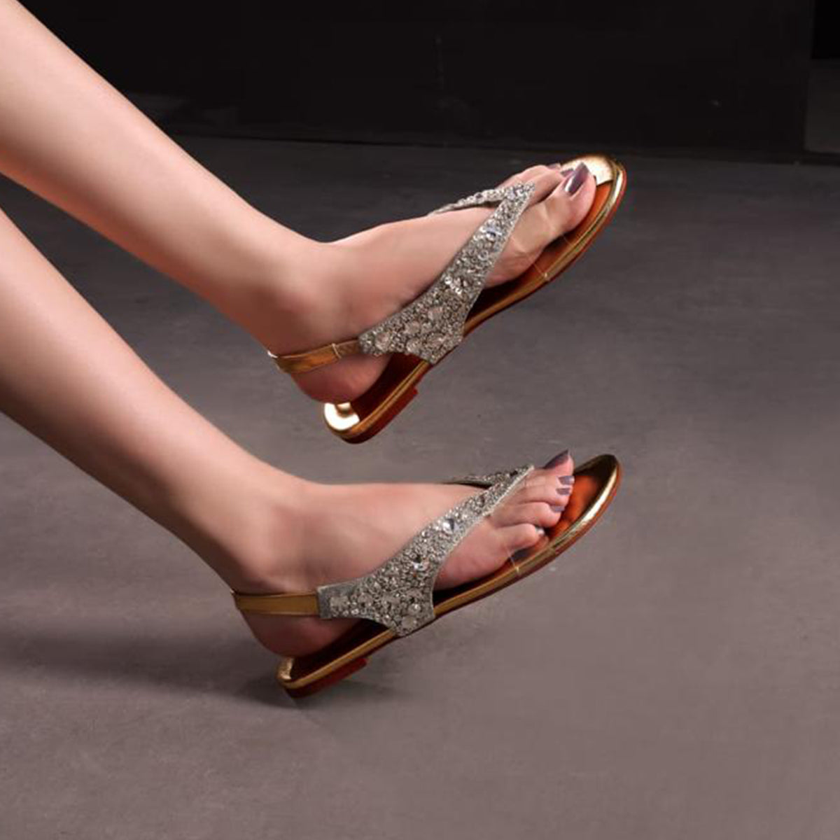 Mila Gold Flats - chic and affordable footwear for women