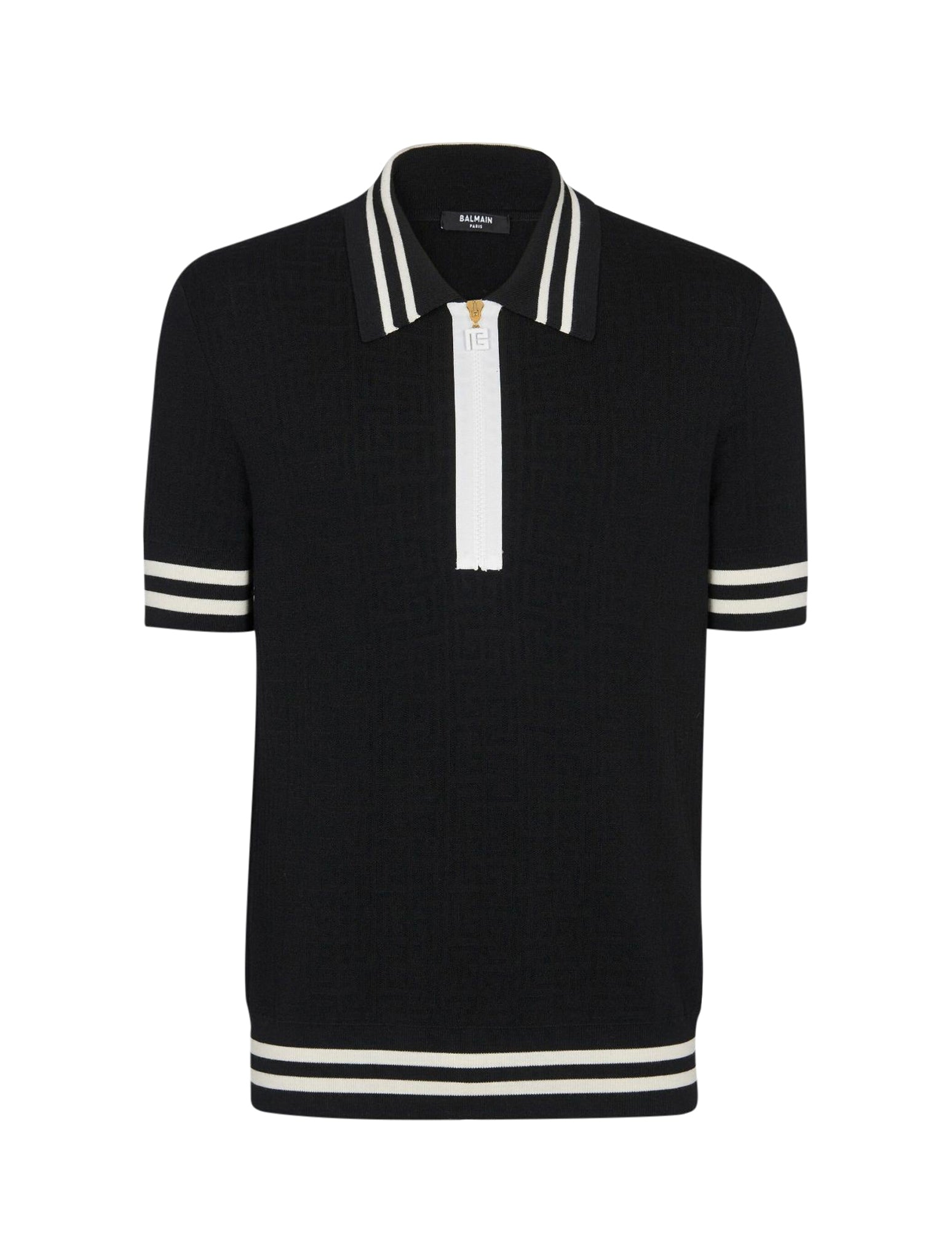 Monogram wool polo shirt