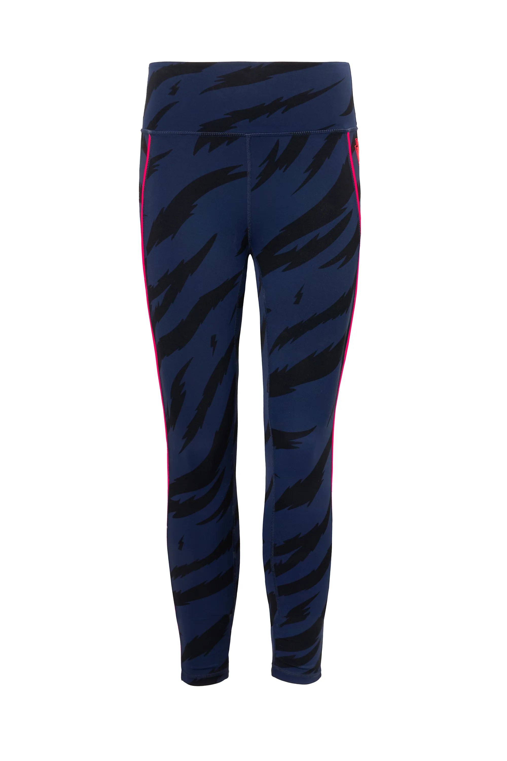 Navy Graphic Tiger Print Active Leggings for Women