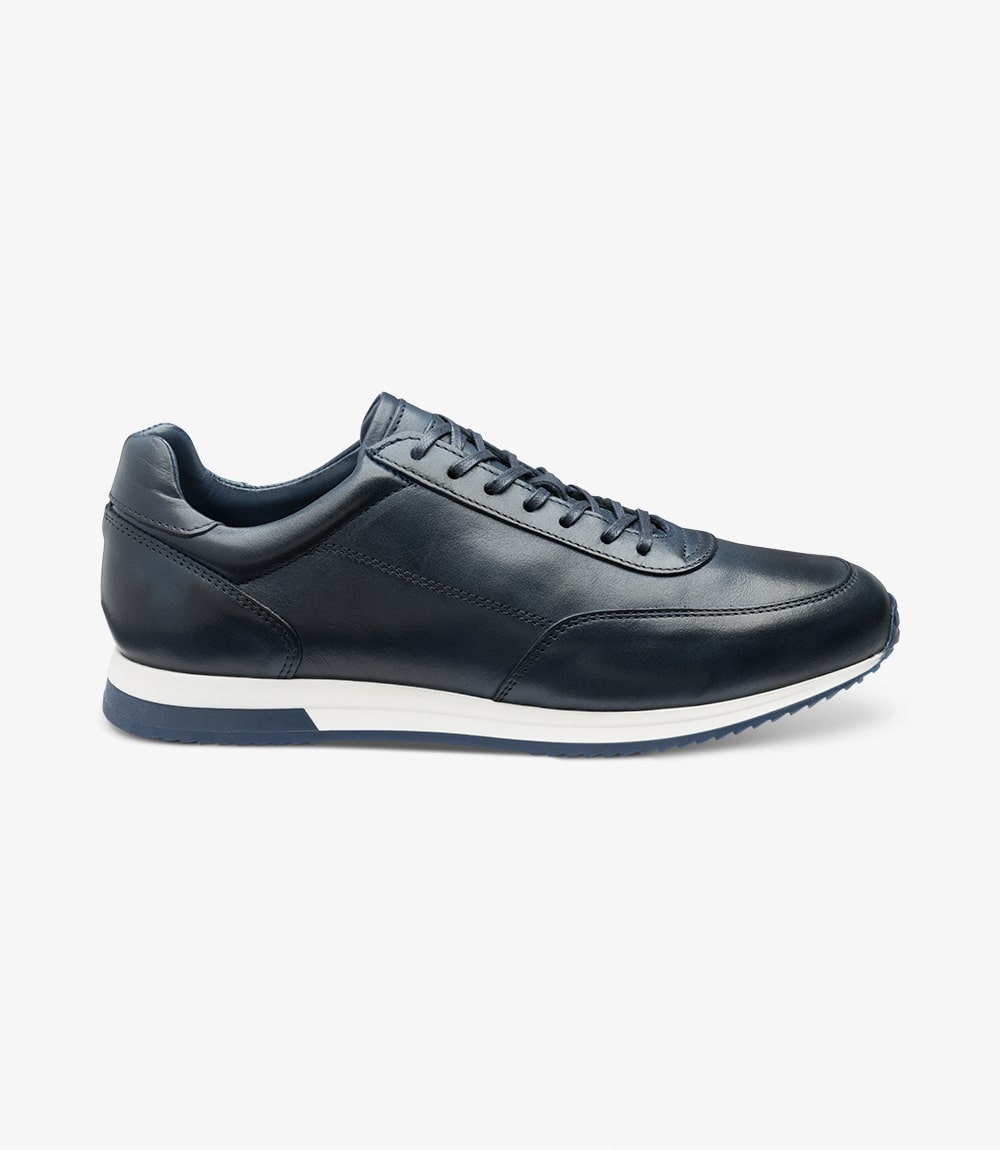 Navy Leather Sneakers - LOAKE Bannister