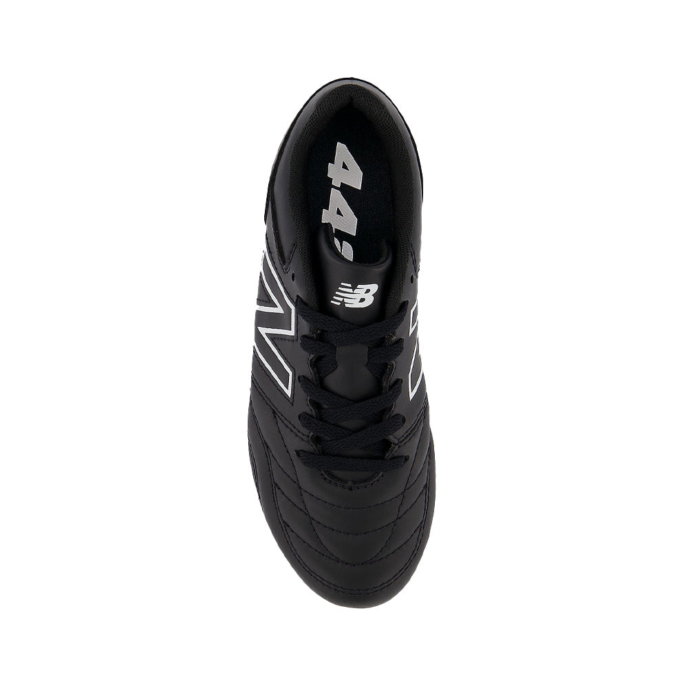 New Balance 442 V2 Academy Junior FG Football Boots, Black/White