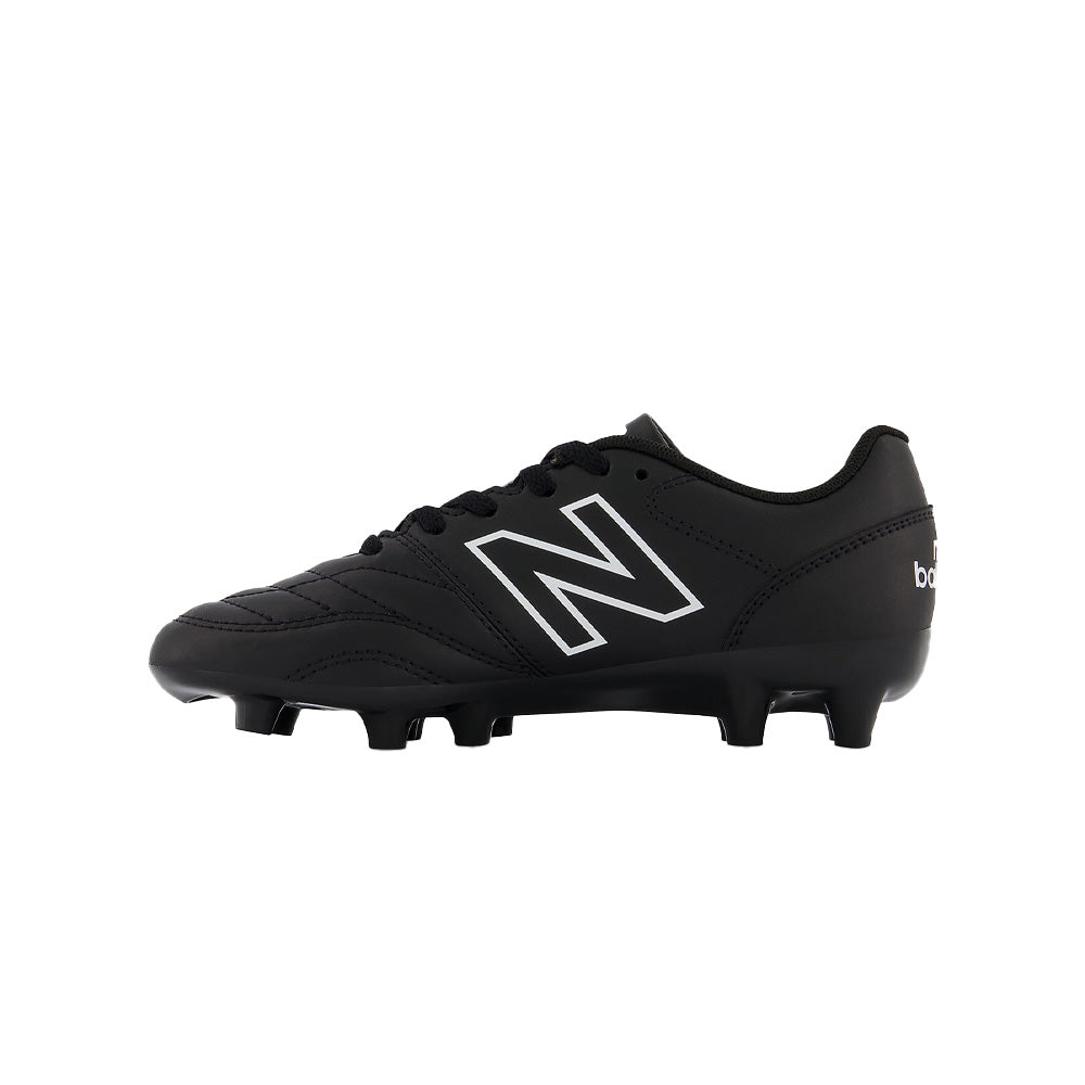 New Balance 442 V2 Academy Junior FG Football Boots, Black/White