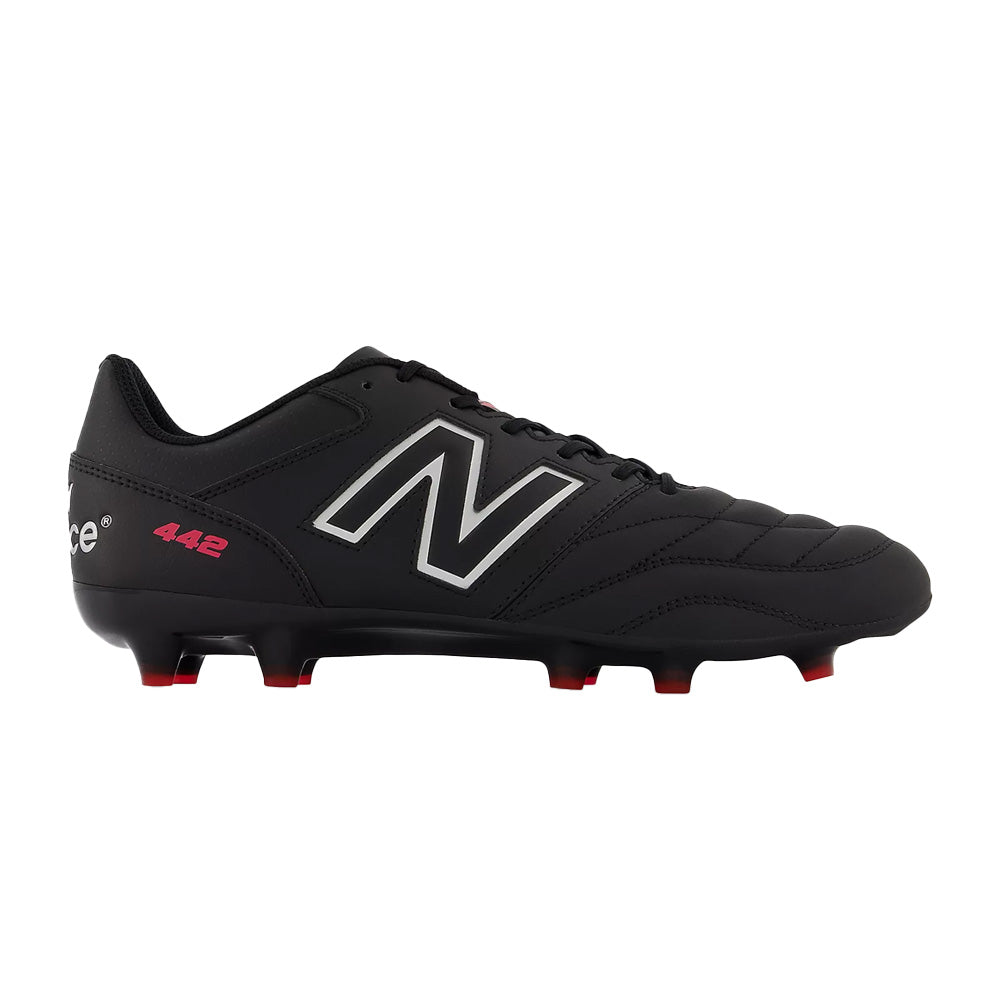 New Balance 442 V2 Team FG 2E Football Boots | Black White Red