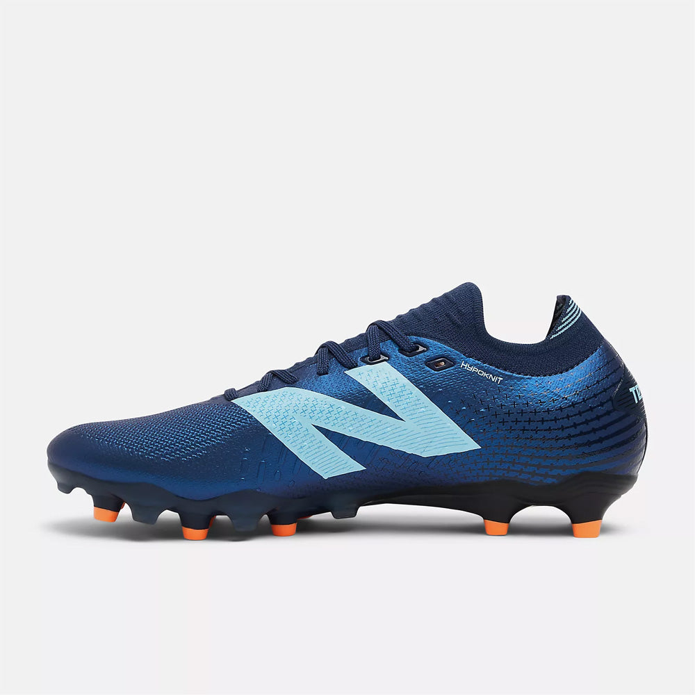 New Balance Tekela Pro Low V4+ FG Football Boots Navy Sky Blue Hot Mango