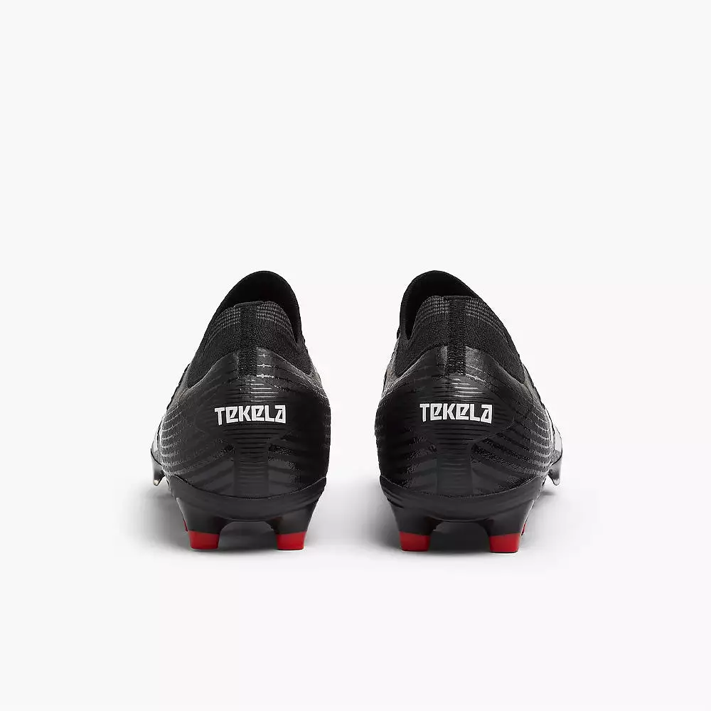 New Balance Tekela Pro Low V4+ FG Soccer Cleats (Black/White/Red)