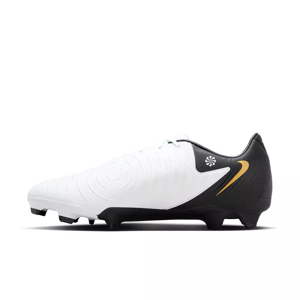 Nike GX 2 Academy FG Football Boots, White Black Metallic Gold