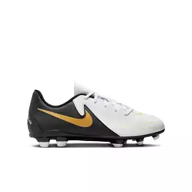 Nike GX II Club FG Jnr Football Boots (White/Black/Metallic Gold)