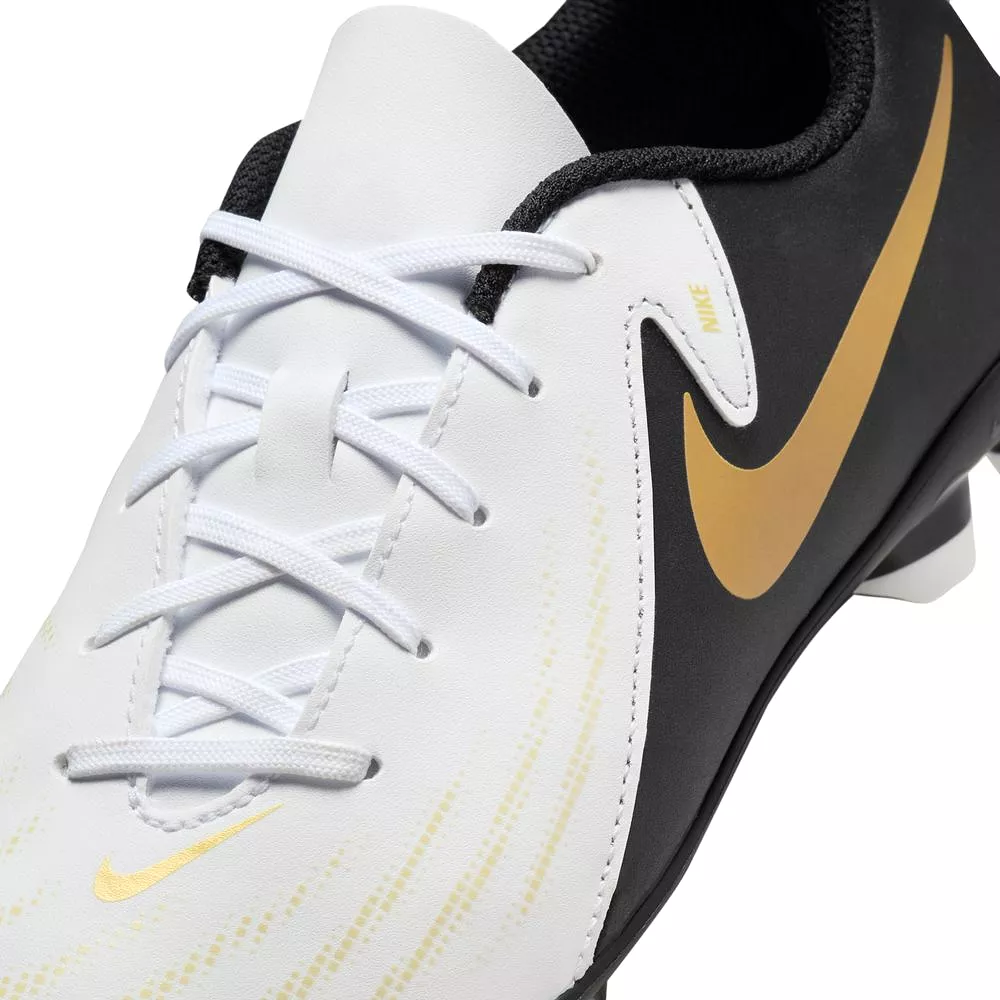 Nike GX II Club FG Jnr Football Boots (White/Black/Metallic Gold)