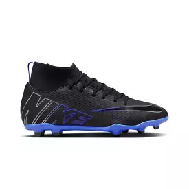 Nike Mercurial Superfly 9 Club FG Junior Soccer Cleats (Black/Chrome/Hyper Royal)