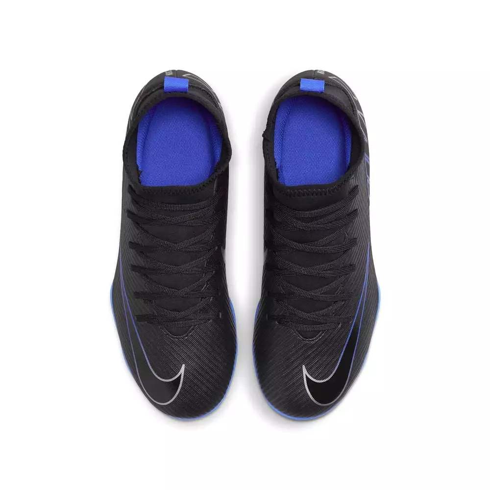 Nike Mercurial Superfly 9 Club FG Junior Soccer Cleats (Black/Chrome/Hyper Royal)