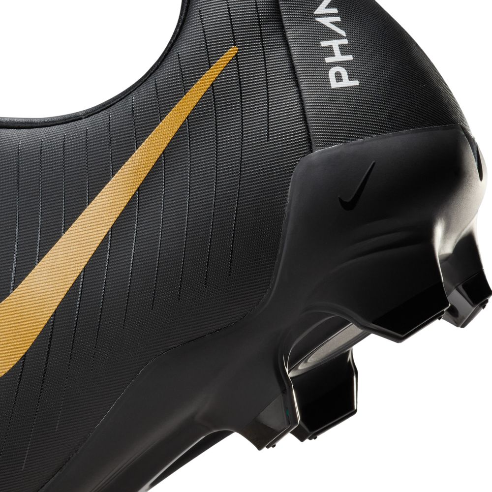 Nike Phantom GX 2 Academy FG Soccer Cleats (White/Black/Metallic Gold)