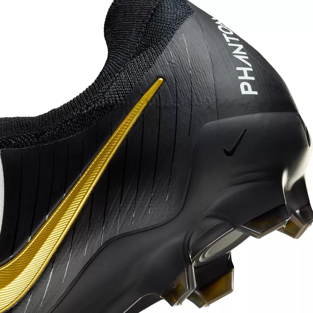 Nike Phantom GX 2 Pro FG Football Boots - White Black Metallic Gold