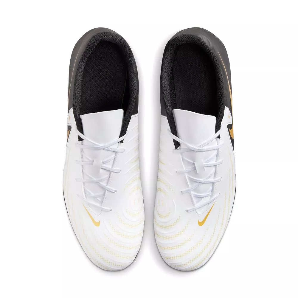 Nike Phantom GX II Club FG/MG Football Boots - White/Black/Metallic Gold