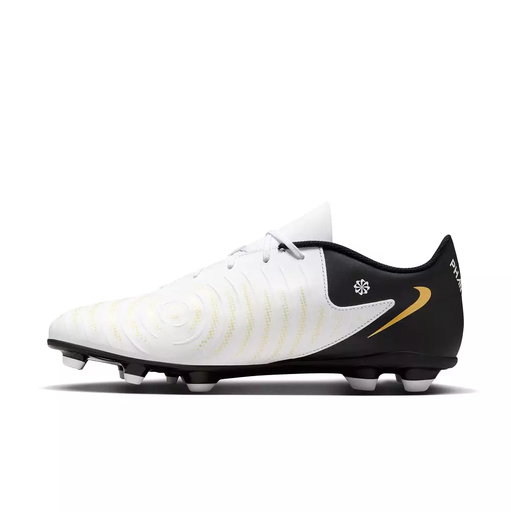 Nike Phantom GX II Club FG/MG Football Boots - White/Black/Metallic Gold