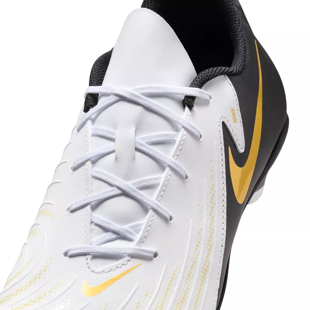 Nike Phantom GX II Club FG/MG Football Boots - White/Black/Metallic Gold