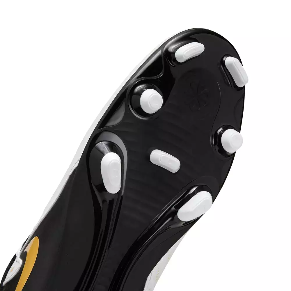 Nike Phantom GX II Club FG/MG Football Boots - White/Black/Metallic Gold