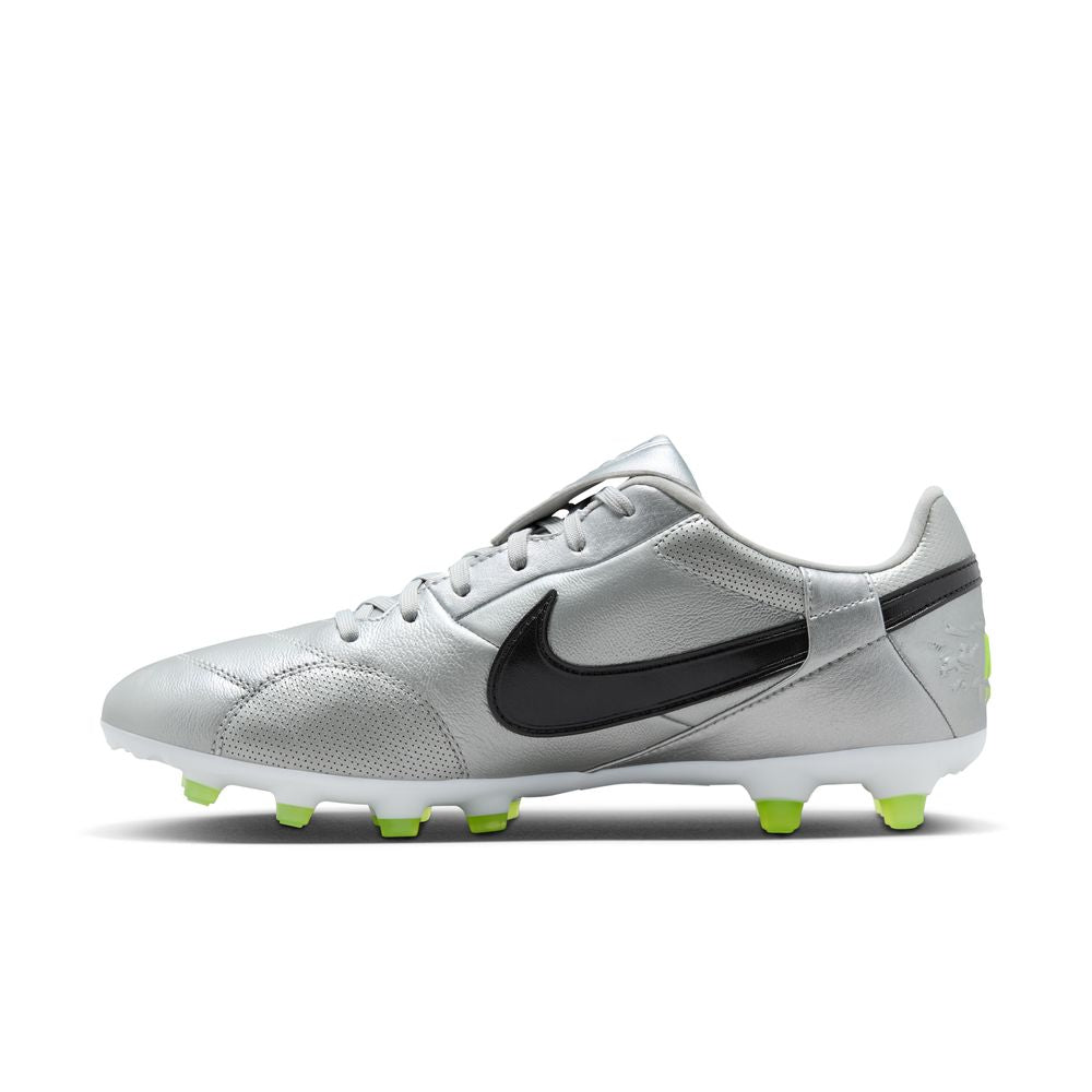 Nike Premier 3 FG Football Boots - Metallic Silver/Black/Volt