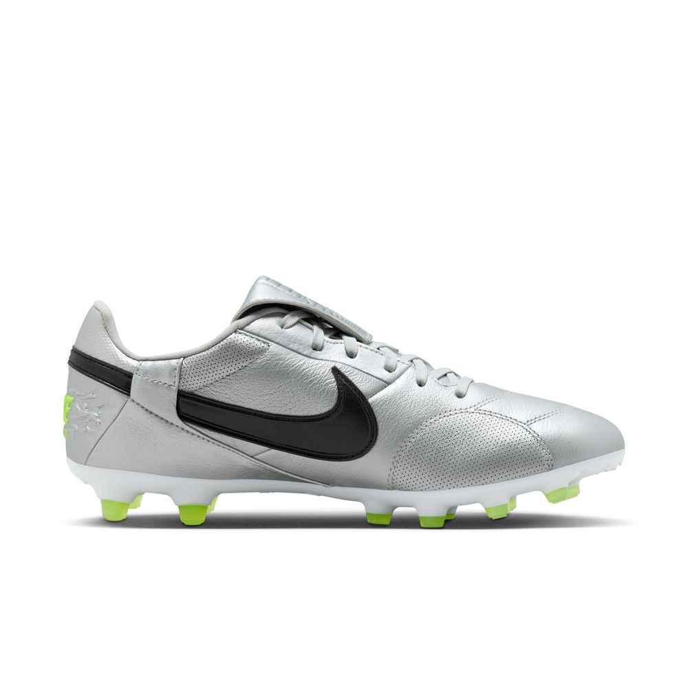 Nike Premier 3 FG Football Boots - Metallic Silver/Black/Volt