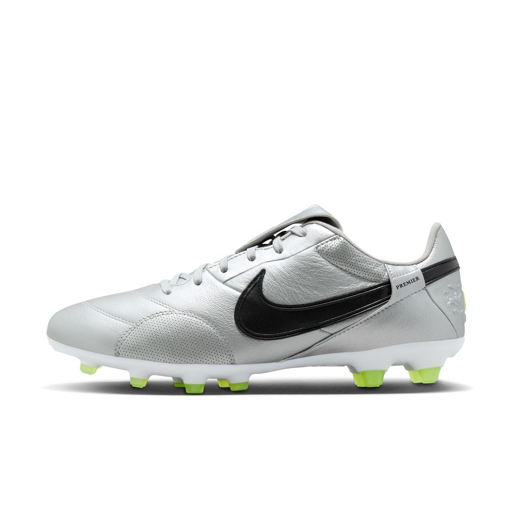 Nike Premier 3 FG Football Boots - Metallic Silver/Black/Volt