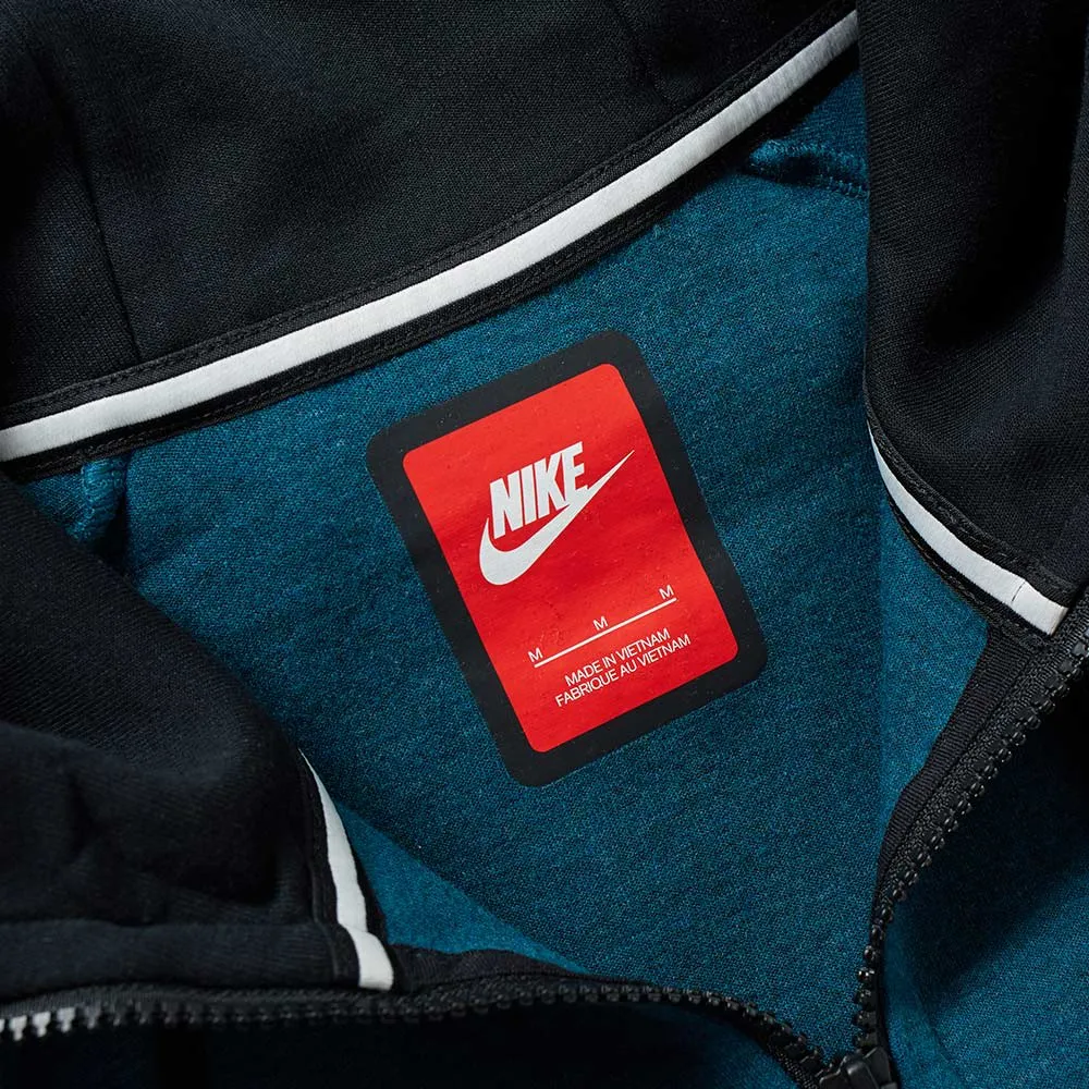 Nike Tech Fleece Windrunner - Midnight Turquoise & Black.