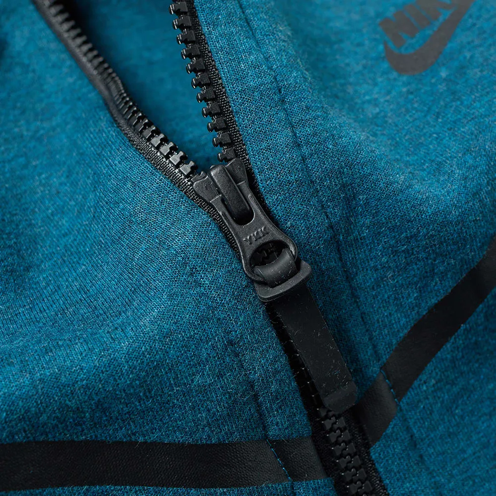 Nike Tech Fleece Windrunner - Midnight Turquoise & Black.