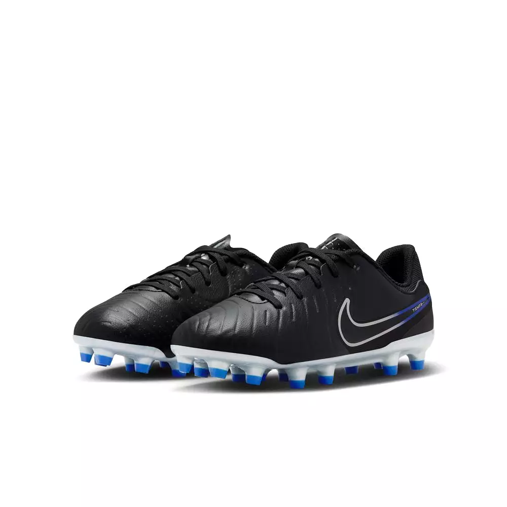 Nike Tiempo Legend 10 Academy Junior FG/MG Football Boots - Black/Chrome/Hyper Royal