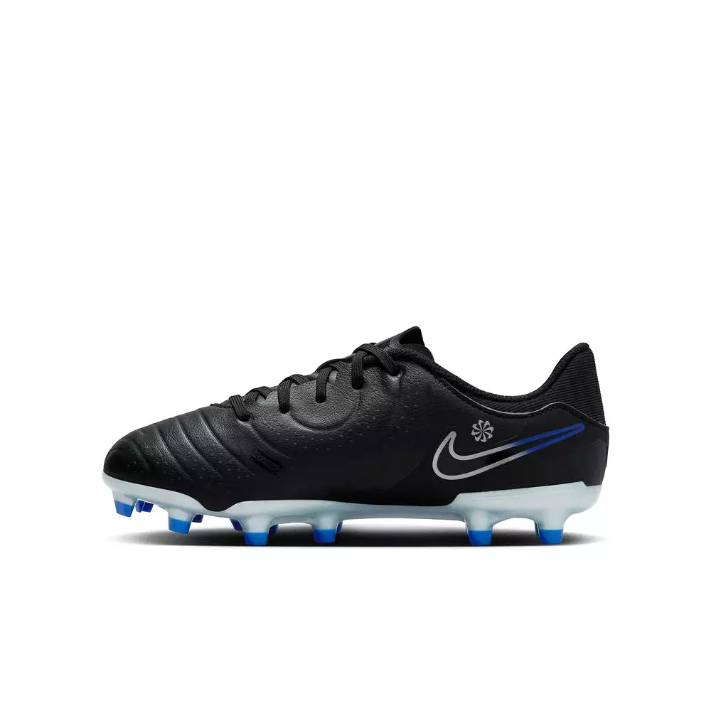 Nike Tiempo Legend 10 Academy Junior FG/MG Football Boots - Black/Chrome/Hyper Royal