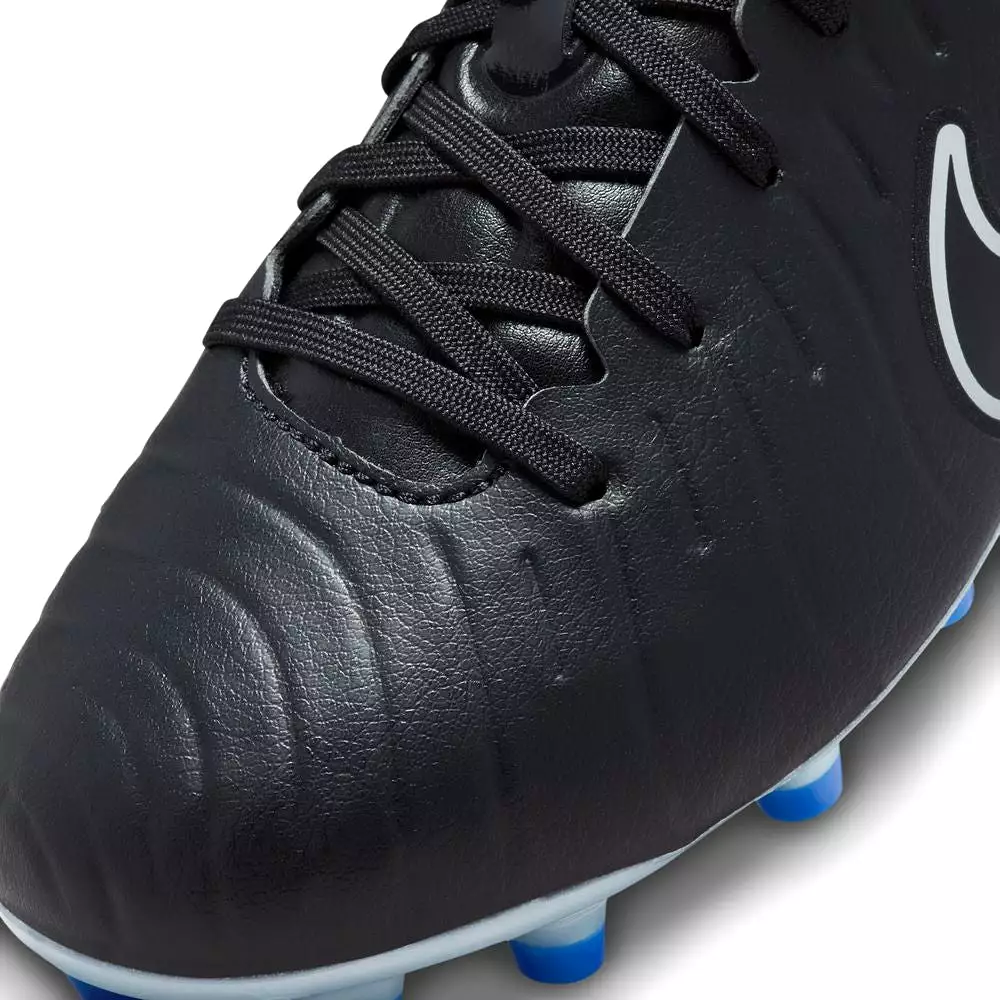 Nike Tiempo Legend 10 Academy Junior FG/MG Football Boots - Black/Chrome/Hyper Royal