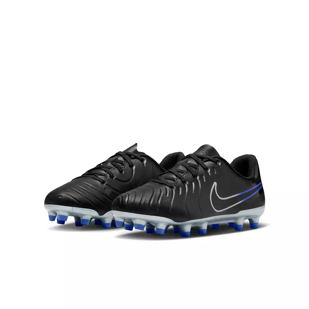 Nike Tiempo Legend 10 Club Junior Football Boots - Black/Chrome/Hyper Royal