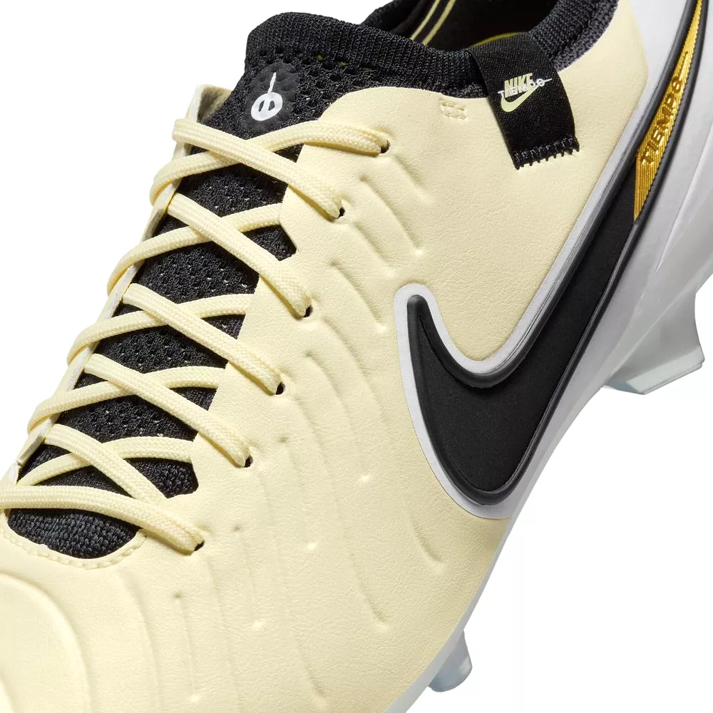 Nike Tiempo Legend 10 Elite FG Lemonade Black Metallic Gold football boots.