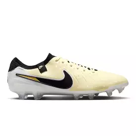 Nike Tiempo Legend 10 Elite FG Lemonade Black Metallic Gold football boots.