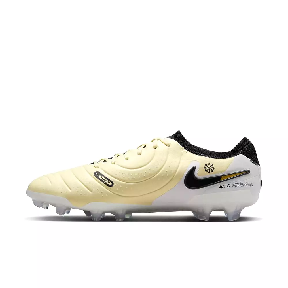 Nike Tiempo Legend 10 Elite FG Lemonade Black Metallic Gold football boots.