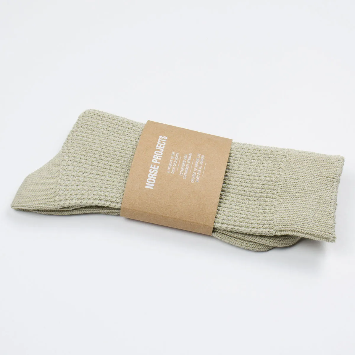 Norse Projects - Bjarki Socks - Oatmeal Texture.