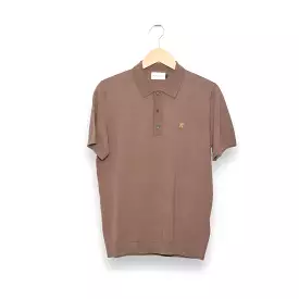 Now, Knitted Silk Polo brown lentil