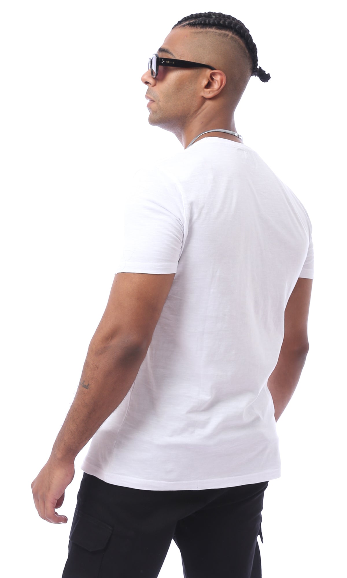 O163644 White Regular Fit Slip On Tee