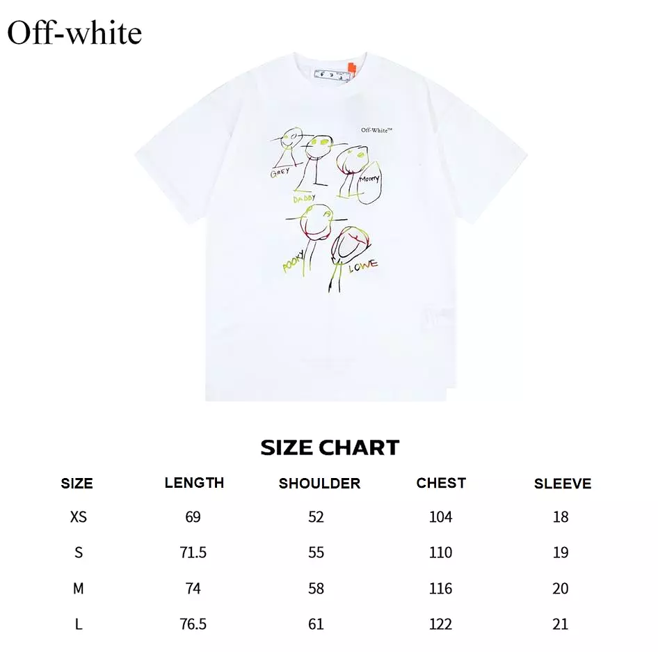 Off-White short sleeve t-shirt with hand-painted logo - White - 12.12 sale