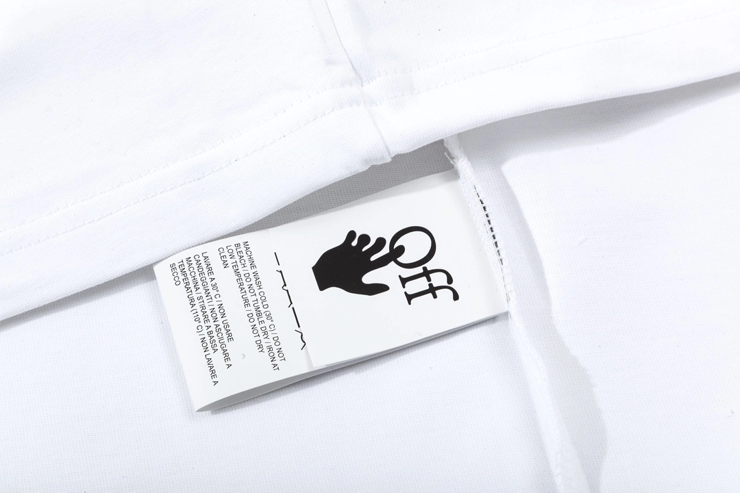 Off-White short sleeve t-shirt with hand-painted logo - White - 12.12 sale