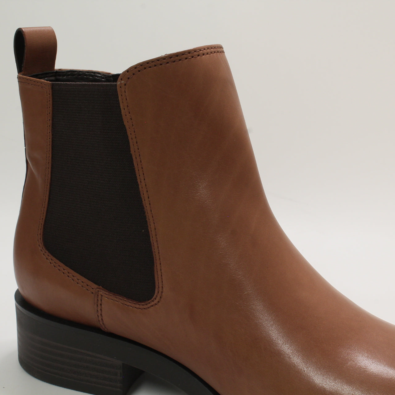 Office Chelsea Boots for Women - Tan Leather, UK Size 8 with Clean Sole