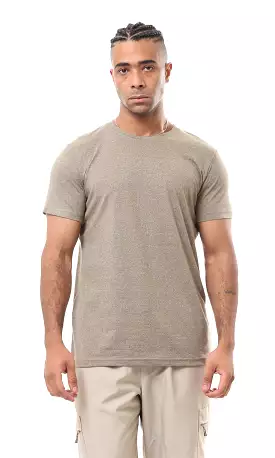 Olive Solid Short Sleeves Tee