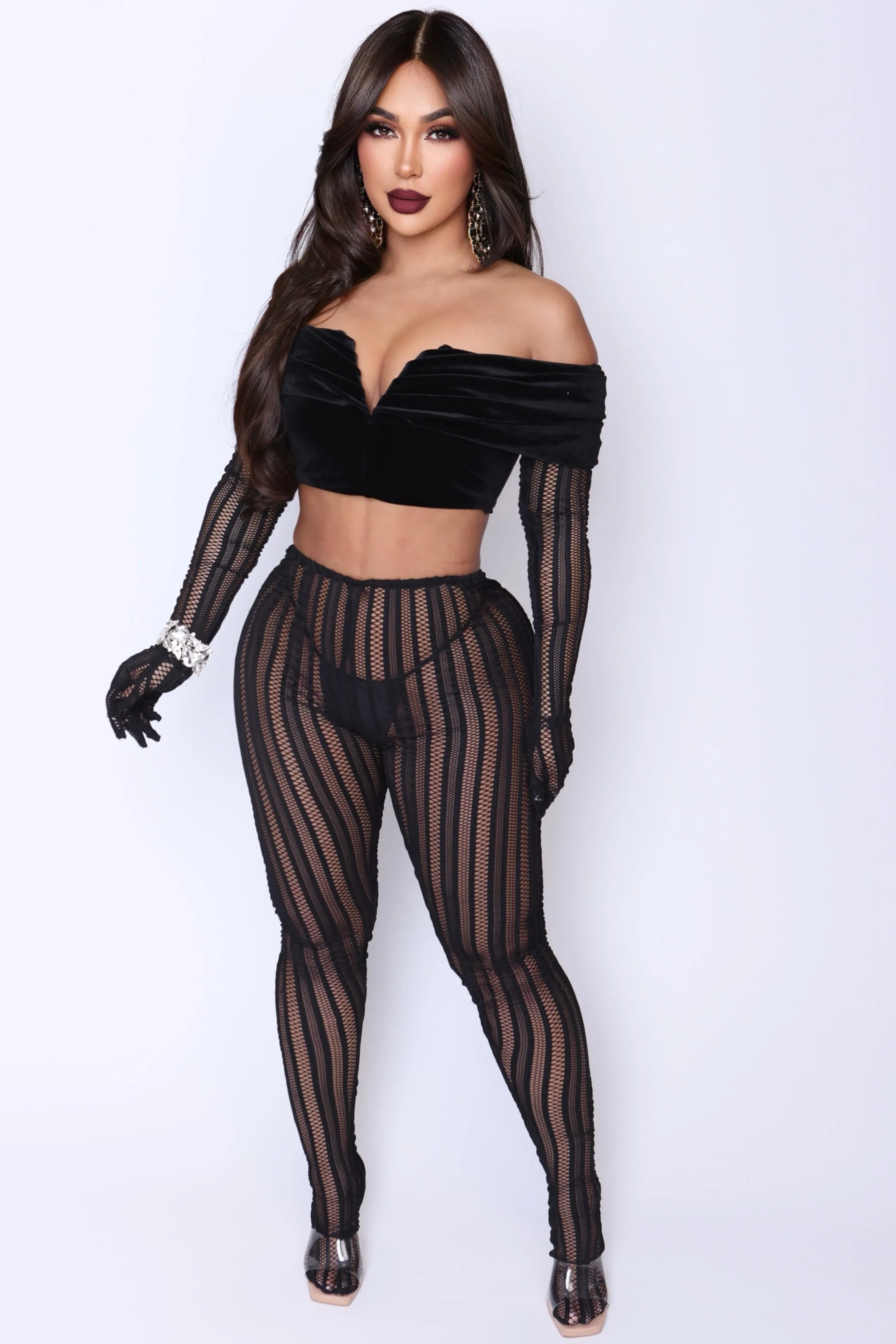 Pantyhose Leggings and Glove Set - Shop Now