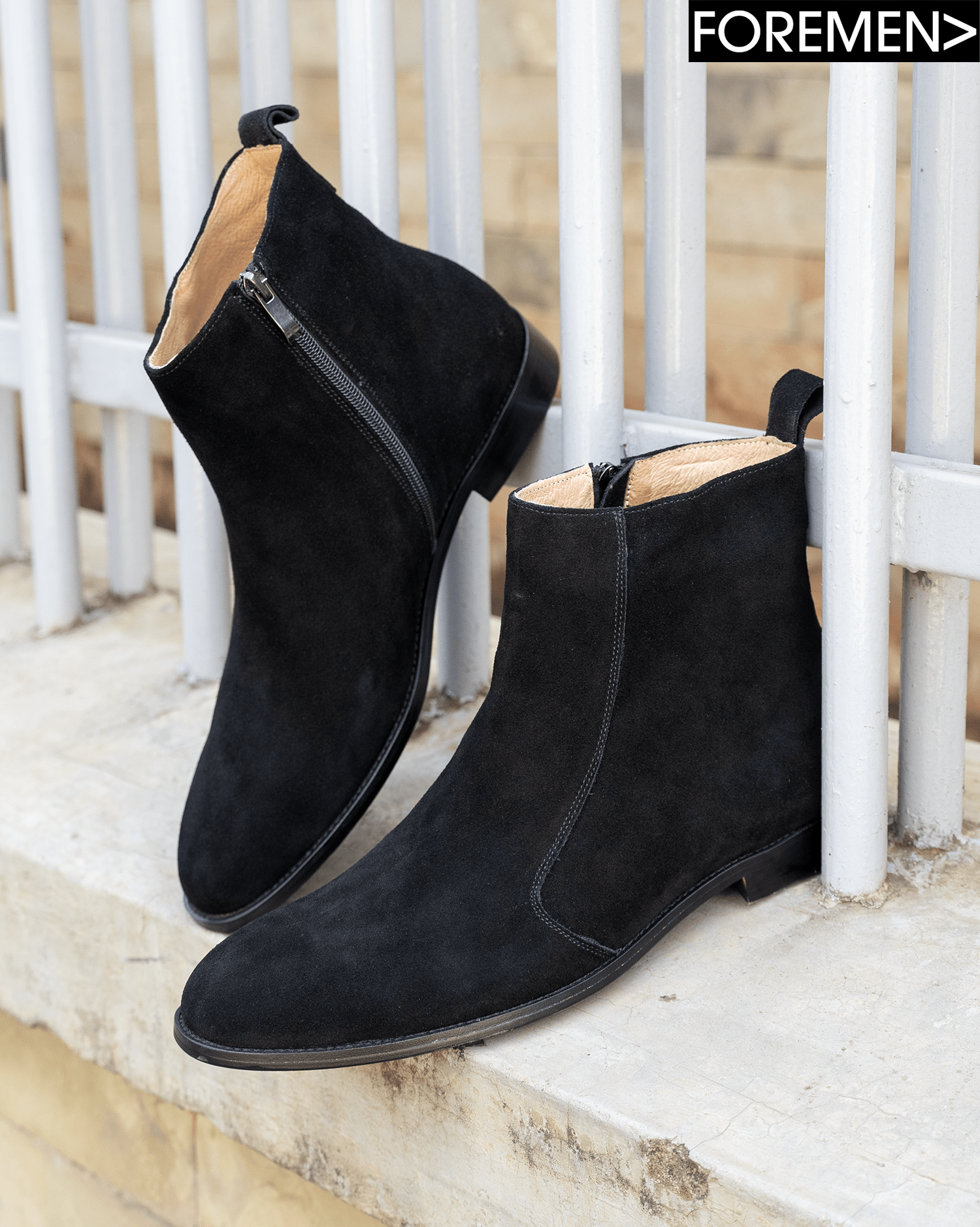 PARIS Black Suede Chelsea Boots - Best Price Online - Limited Stock