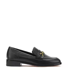 Patricia Black Leather Loafers - Shop Now