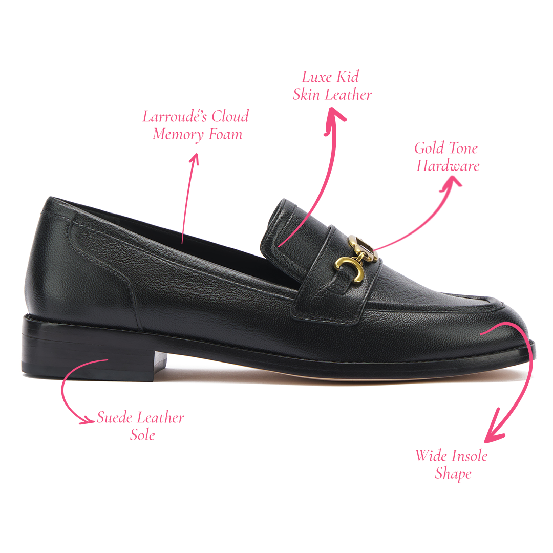 Patricia Black Leather Loafers - Shop Now