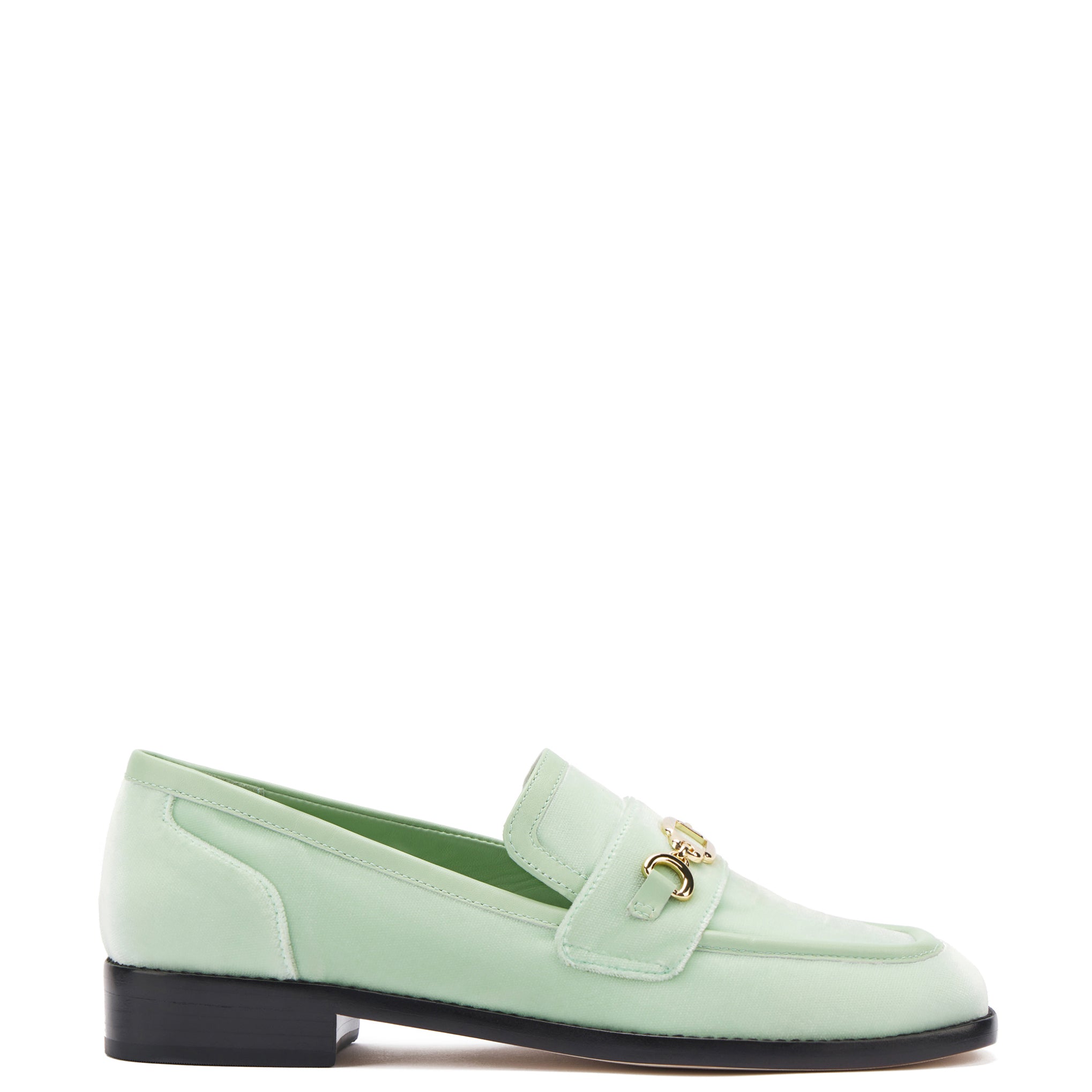 Patricia Loafer - Mint Green Velvet Shoes