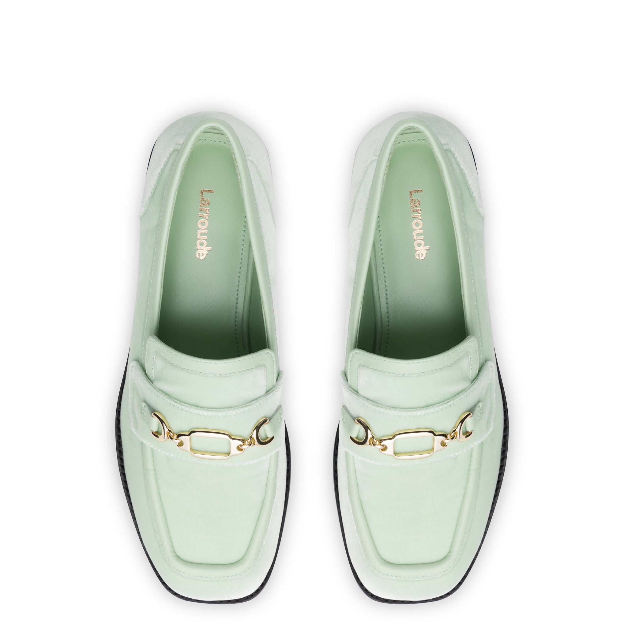 Patricia Loafer - Mint Green Velvet Shoes