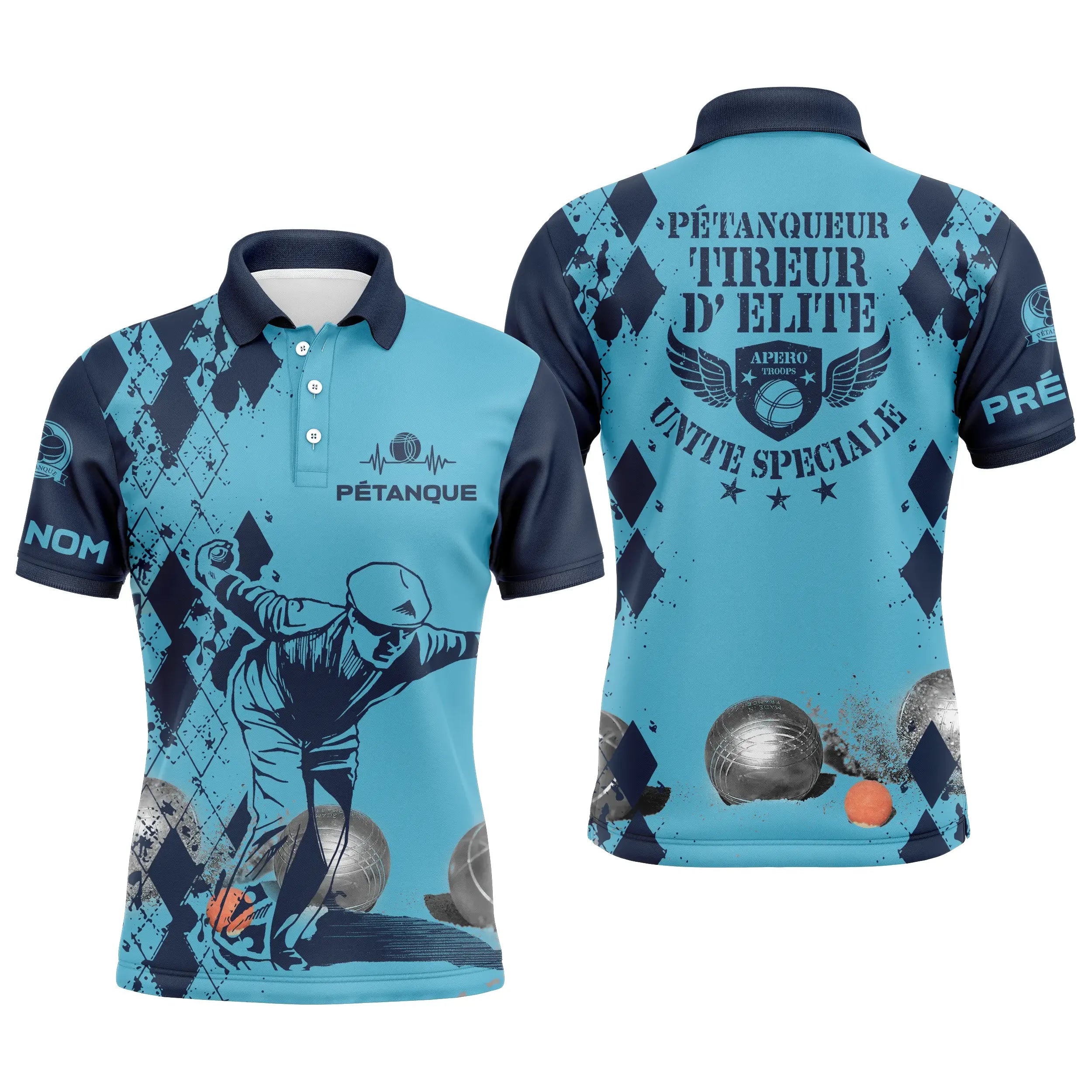 Personalized Humorous Boules Player Polo, Elite Shooter Boules Player, Special Unit Boules Player - CT24102347