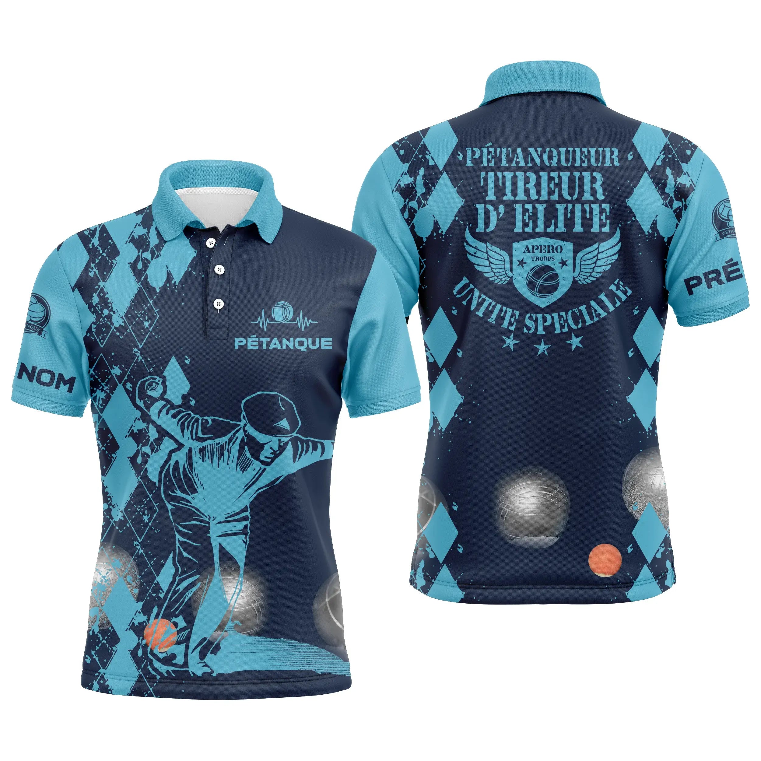 Personalized Humorous Boules Player Polo, Elite Shooter Boules Player, Special Unit Boules Player - CT24102347