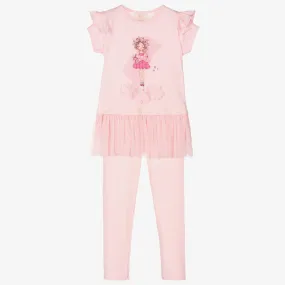 Pink Floral Toddler Leggings Outfit